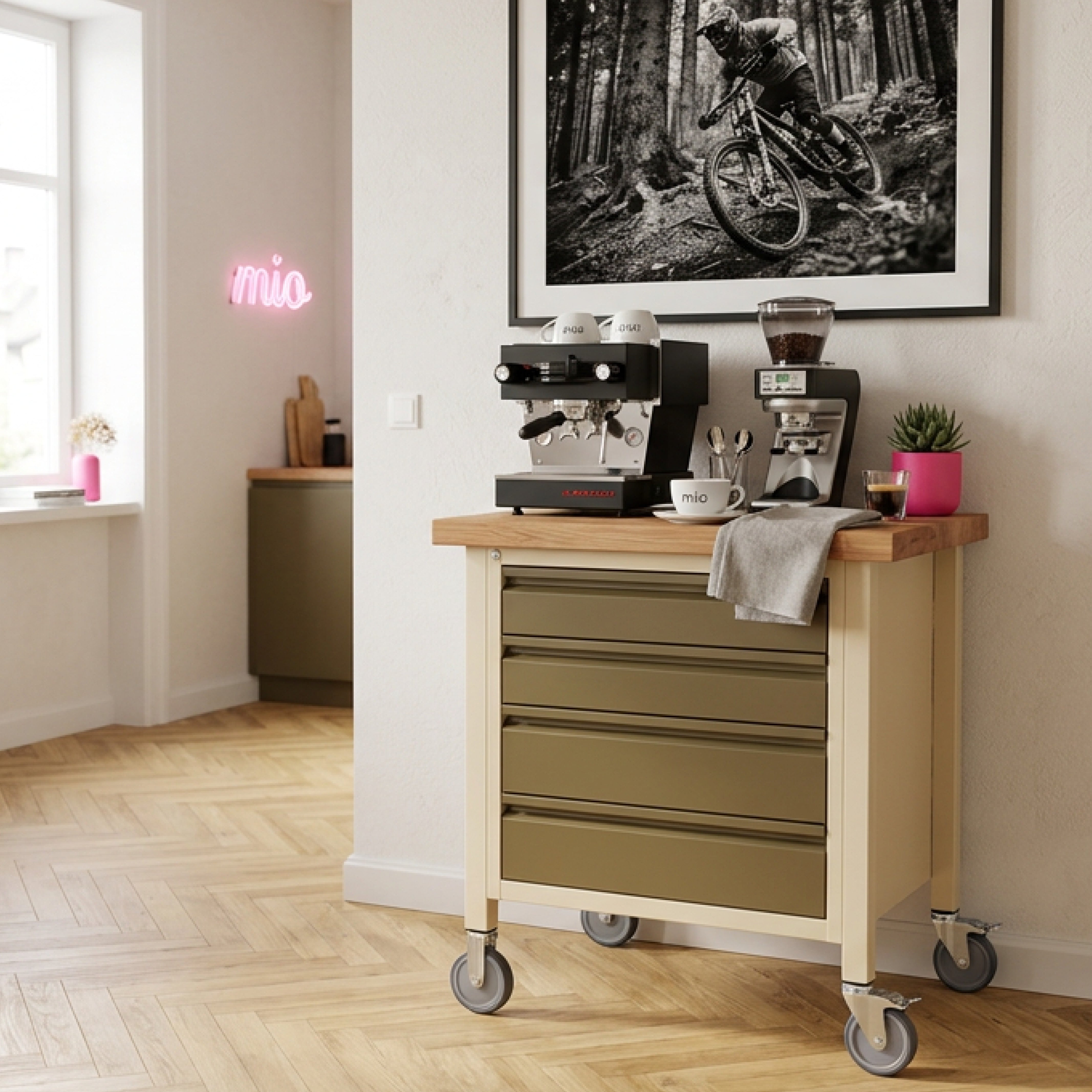 #farbe_creme/dirty green - RAL1015 hellelfenbein/RAL 7008 khakigrau