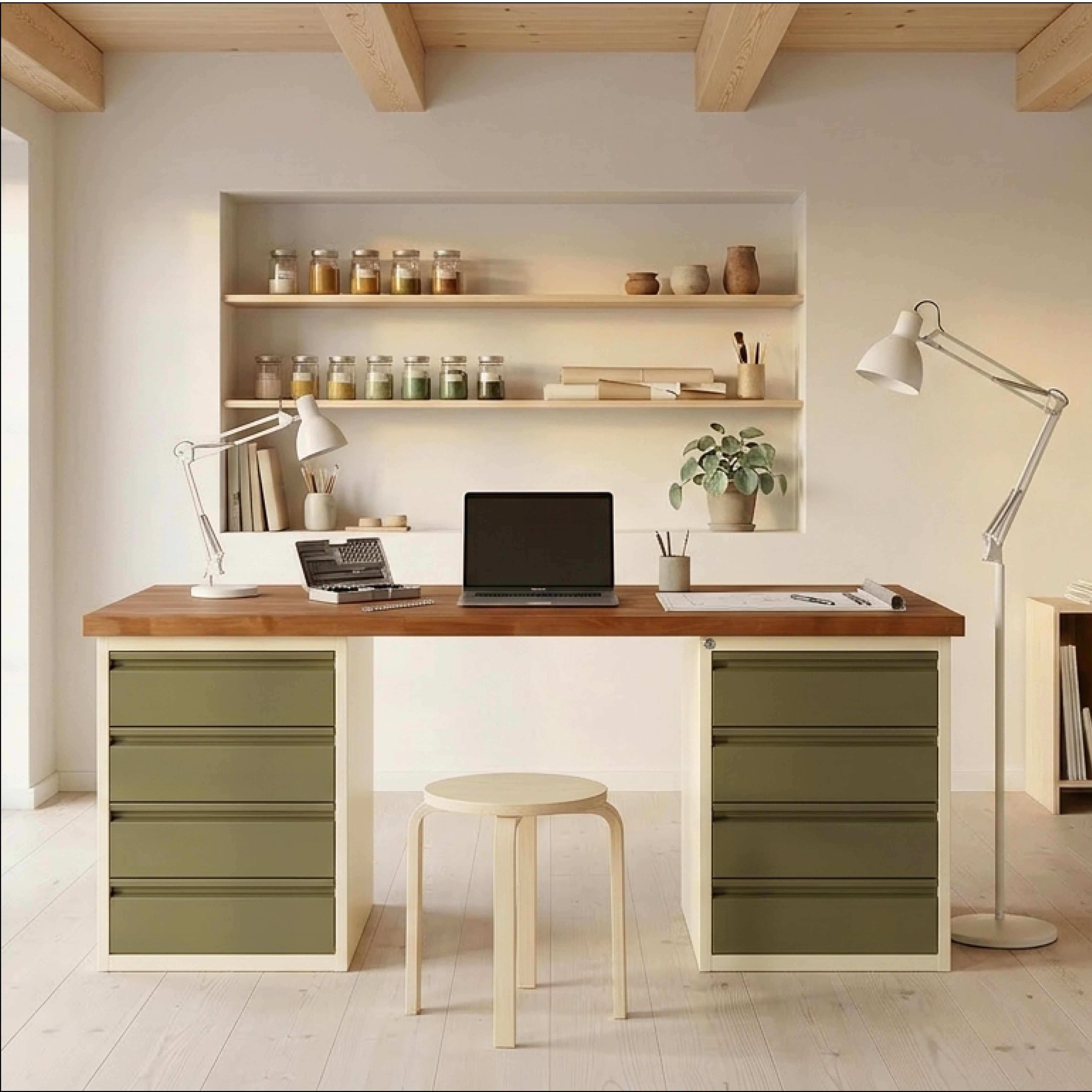 #farbe_creme/dirty green - RAL1015 hellelfenbein/RAL 7008 khakigrau